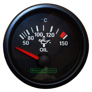 RR Oil-Temperature Gauge white-black dial